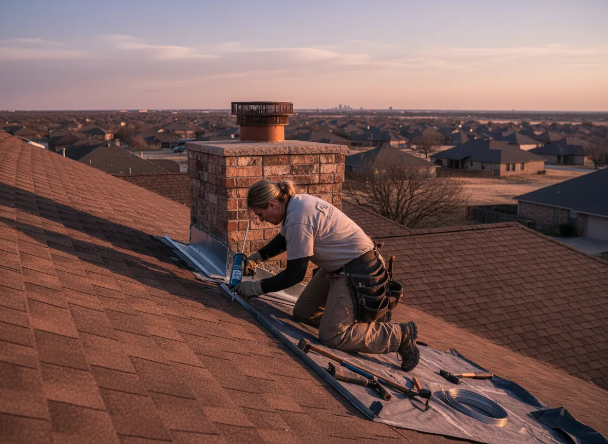 Roof leak in River Oaks–Brookhollow